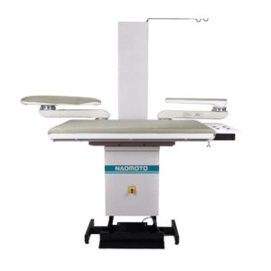 Naomoto Rectangular Ironing Table Mod. FBJ 120X65 CM With Universal Ironing Buck M-1720 And Sleeve Ironing Buck M-210N