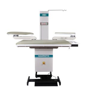 Naomoto Rectangular Ironing Table Mod. FBJ-SE 130X80 CM With Universal Ironing Buck M-1720 And Sleeve Ironing Buck M-210N
